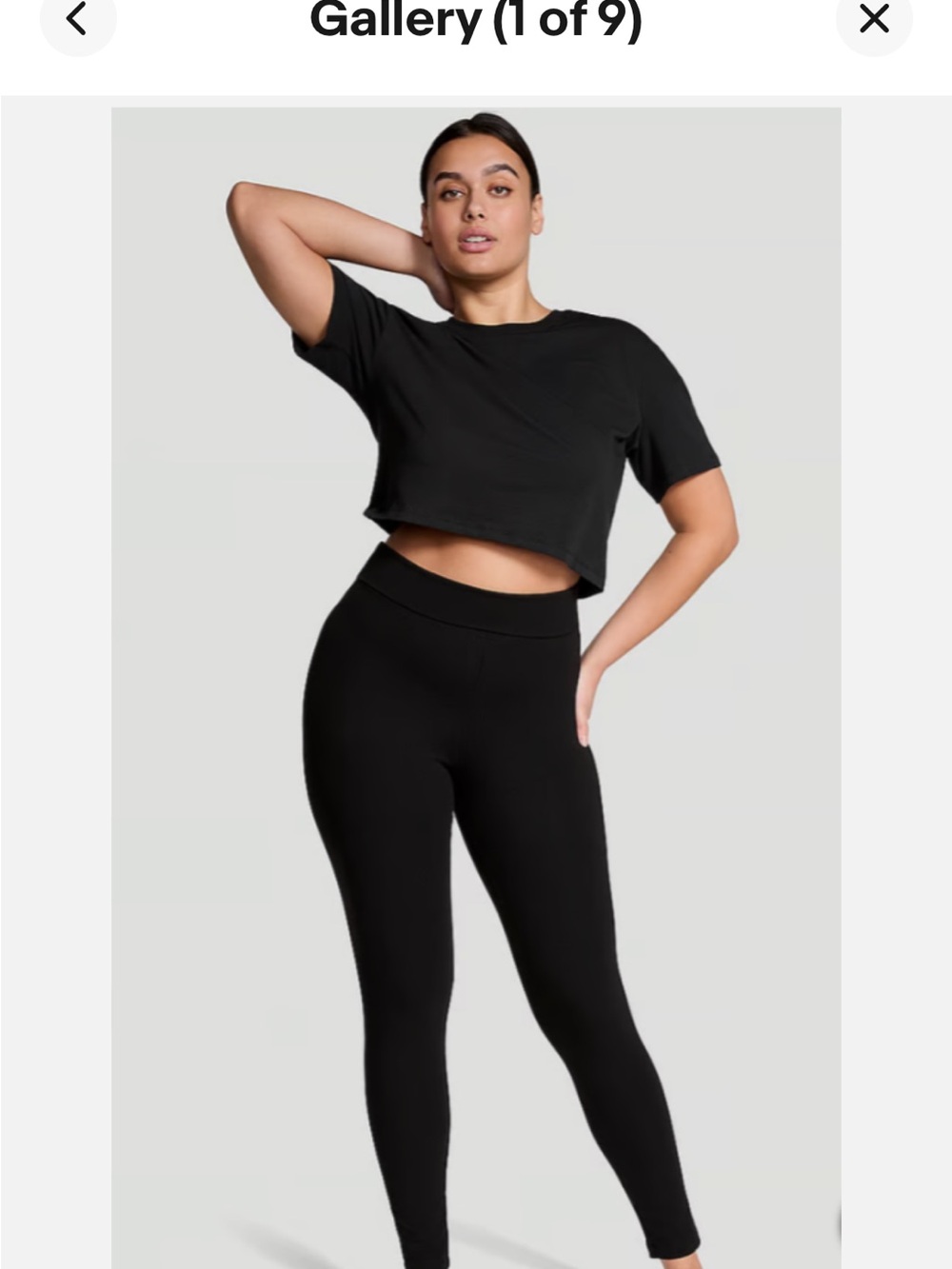 VSX Victoria’s Secret Fold-Over Waist Cotton Stretch Leggings MEDIUM PETITE EUC!